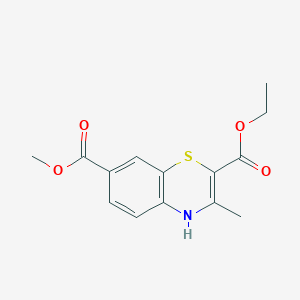 molecular formula C14H15NO4S B3606536 2-O-ethyl 7-O-methyl 3-methyl-4H-1,4-benzothiazine-2,7-dicarboxylate 