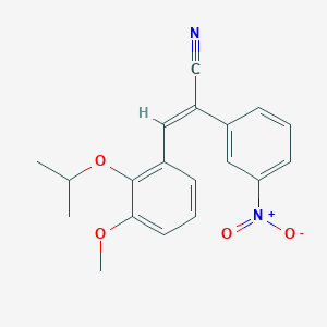 molecular formula C19H18N2O4 B3607032 (E)-3-(3-methoxy-2-propan-2-yloxyphenyl)-2-(3-nitrophenyl)prop-2-enenitrile 