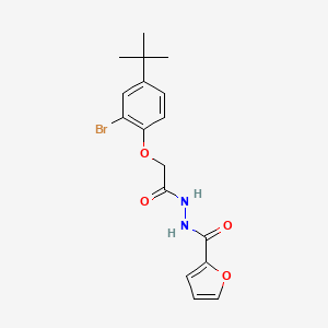 molecular formula C17H19BrN2O4 B3607052 N'-[2-(2-bromo-4-tert-butylphenoxy)acetyl]furan-2-carbohydrazide 