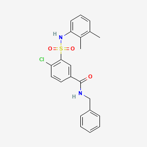 molecular formula C22H21ClN2O3S B3607739 N-benzyl-4-chloro-3-[(2,3-dimethylphenyl)sulfamoyl]benzamide 