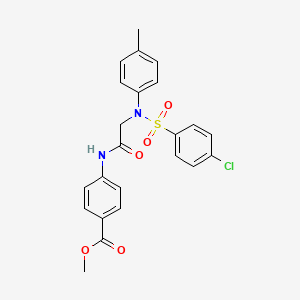 molecular formula C23H21ClN2O5S B3607796 methyl 4-{[N-[(4-chlorophenyl)sulfonyl]-N-(4-methylphenyl)glycyl]amino}benzoate 
