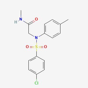 molecular formula C16H17ClN2O3S B3607874 N~2~-[(4-chlorophenyl)sulfonyl]-N~1~-methyl-N~2~-(4-methylphenyl)glycinamide 