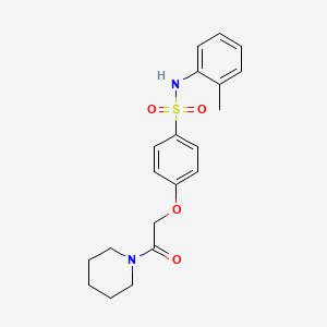 molecular formula C20H24N2O4S B3607909 N-(2-methylphenyl)-4-[2-oxo-2-(1-piperidinyl)ethoxy]benzenesulfonamide 