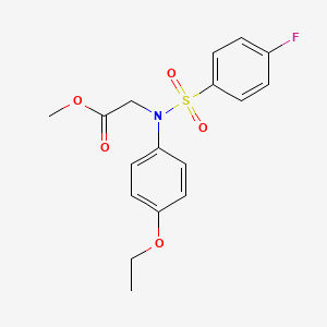 molecular formula C17H18FNO5S B3607972 methyl 2-(4-ethoxy-N-(4-fluorophenyl)sulfonylanilino)acetate 