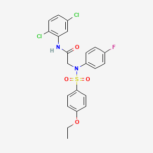 molecular formula C22H19Cl2FN2O4S B3608012 N~1~-(2,5-dichlorophenyl)-N~2~-[(4-ethoxyphenyl)sulfonyl]-N~2~-(4-fluorophenyl)glycinamide 