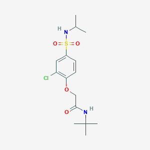 molecular formula C15H23ClN2O4S B3608048 N-tert-butyl-2-[2-chloro-4-(propan-2-ylsulfamoyl)phenoxy]acetamide 