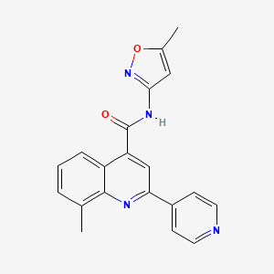 molecular formula C20H16N4O2 B3608152 8-methyl-N-(5-methyl-3-isoxazolyl)-2-(4-pyridinyl)-4-quinolinecarboxamide 