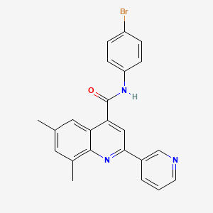 molecular formula C23H18BrN3O B3608197 N-(4-bromophenyl)-6,8-dimethyl-2-(3-pyridinyl)-4-quinolinecarboxamide 
