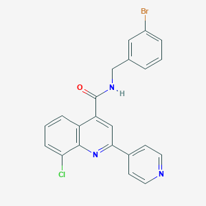 molecular formula C22H15BrClN3O B3608587 N-(3-bromobenzyl)-8-chloro-2-(4-pyridinyl)-4-quinolinecarboxamide 