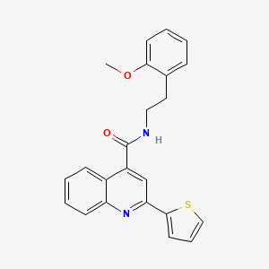 molecular formula C23H20N2O2S B3608624 N-[2-(2-methoxyphenyl)ethyl]-2-(thiophen-2-yl)quinoline-4-carboxamide 