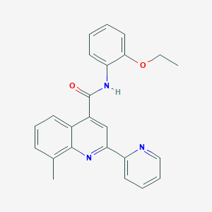 molecular formula C24H21N3O2 B3608652 N-(2-ethoxyphenyl)-8-methyl-2-(pyridin-2-yl)quinoline-4-carboxamide 