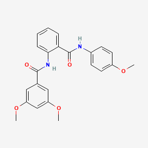 molecular formula C23H22N2O5 B3608731 3,5-dimethoxy-N-(2-{[(4-methoxyphenyl)amino]carbonyl}phenyl)benzamide 
