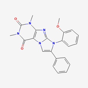 molecular formula C22H19N5O3 B3608832 8-(2-methoxyphenyl)-1,3-dimethyl-7-phenyl-1H,2H,3H,4H,8H-imidazo[1,2-g]purine-2,4-dione 