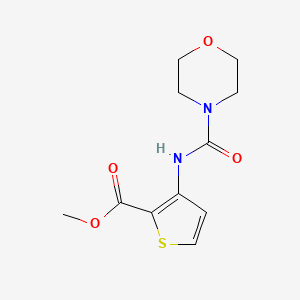 molecular formula C11H14N2O4S B3608847 METHYL 3-[(MORPHOLINOCARBONYL)AMINO]-2-THIOPHENECARBOXYLATE 