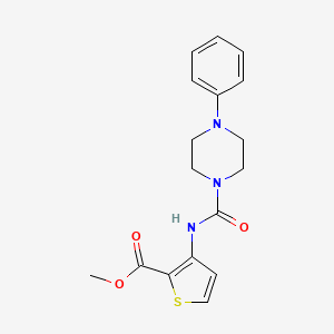 molecular formula C17H19N3O3S B3608862 METHYL 3-{[(4-PHENYLPIPERAZINO)CARBONYL]AMINO}-2-THIOPHENECARBOXYLATE 