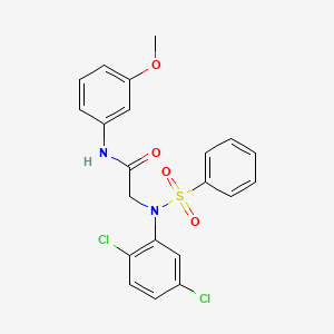 molecular formula C21H18Cl2N2O4S B3608870 N~2~-(2,5-dichlorophenyl)-N~1~-(3-methoxyphenyl)-N~2~-(phenylsulfonyl)glycinamide 