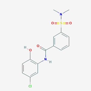 molecular formula C15H15ClN2O4S B3608915 N-(5-chloro-2-hydroxyphenyl)-3-[(dimethylamino)sulfonyl]benzamide 