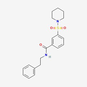 molecular formula C20H24N2O3S B3608929 N-(2-phenylethyl)-3-(1-piperidinylsulfonyl)benzamide 