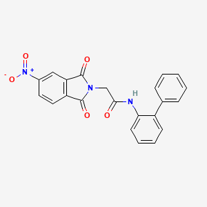 molecular formula C22H15N3O5 B3608932 N-2-biphenylyl-2-(5-nitro-1,3-dioxo-1,3-dihydro-2H-isoindol-2-yl)acetamide 