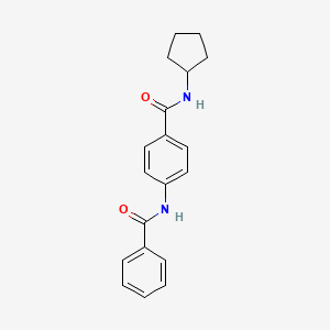 molecular formula C19H20N2O2 B3608937 4-(benzoylamino)-N-cyclopentylbenzamide 