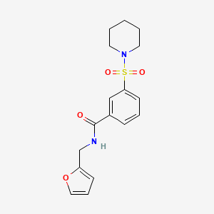 molecular formula C17H20N2O4S B3608942 N-(2-furylmethyl)-3-(1-piperidinylsulfonyl)benzamide 