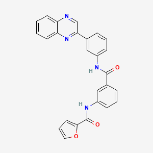 molecular formula C26H18N4O3 B3608993 N-[3-({[3-(2-quinoxalinyl)phenyl]amino}carbonyl)phenyl]-2-furamide 
