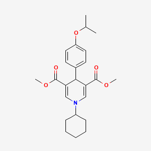 molecular formula C24H31NO5 B3609030 dimethyl 1-cyclohexyl-4-(4-isopropoxyphenyl)-1,4-dihydro-3,5-pyridinedicarboxylate 