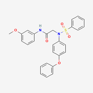 molecular formula C27H24N2O5S B3609045 N~1~-(3-methoxyphenyl)-N~2~-(4-phenoxyphenyl)-N~2~-(phenylsulfonyl)glycinamide 