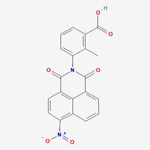 molecular formula C20H12N2O6 B3609087 2-methyl-3-(6-nitro-1,3-dioxo-1H-benzo[de]isoquinolin-2(3H)-yl)benzoic acid 
