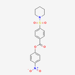 molecular formula C18H18N2O6S B3609110 (4-Nitrophenyl) 4-piperidin-1-ylsulfonylbenzoate 