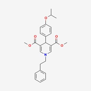 molecular formula C26H29NO5 B3609114 dimethyl 4-(4-isopropoxyphenyl)-1-(2-phenylethyl)-1,4-dihydro-3,5-pyridinedicarboxylate 