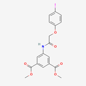 molecular formula C18H16INO6 B3609146 dimethyl 5-{[(4-iodophenoxy)acetyl]amino}isophthalate 
