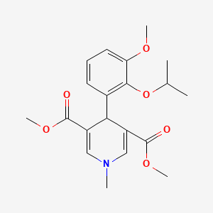 molecular formula C20H25NO6 B3609167 dimethyl 4-(2-isopropoxy-3-methoxyphenyl)-1-methyl-1,4-dihydro-3,5-pyridinedicarboxylate 