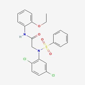 molecular formula C22H20Cl2N2O4S B3609184 N~2~-(2,5-dichlorophenyl)-N~1~-(2-ethoxyphenyl)-N~2~-(phenylsulfonyl)glycinamide 