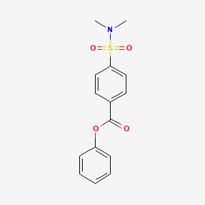 molecular formula C15H15NO4S B3609217 phenyl 4-[(dimethylamino)sulfonyl]benzoate 