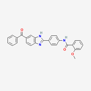 molecular formula C28H21N3O3 B3609267 N-[4-(5-benzoyl-1H-benzimidazol-2-yl)phenyl]-2-methoxybenzamide 