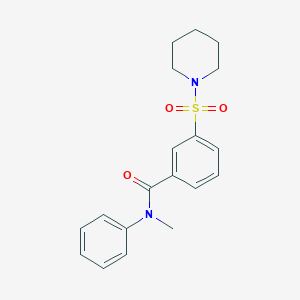 molecular formula C19H22N2O3S B3609282 N-methyl-N-phenyl-3-piperidin-1-ylsulfonylbenzamide 