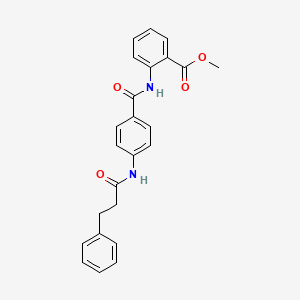 molecular formula C24H22N2O4 B3609339 methyl 2-({4-[(3-phenylpropanoyl)amino]benzoyl}amino)benzoate 