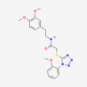 molecular formula C20H23N5O4S B3609340 N-[2-(3,4-DIMETHOXYPHENYL)ETHYL]-2-{[1-(2-METHOXYPHENYL)-1H-1,2,3,4-TETRAZOL-5-YL]SULFANYL}ACETAMIDE 