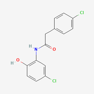 molecular formula C14H11Cl2NO2 B3609378 N-(5-chloro-2-hydroxyphenyl)-2-(4-chlorophenyl)acetamide 