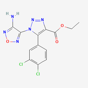 molecular formula C13H10Cl2N6O3 B3609453 ethyl 1-(4-amino-1,2,5-oxadiazol-3-yl)-5-(3,4-dichlorophenyl)-1H-1,2,3-triazole-4-carboxylate 