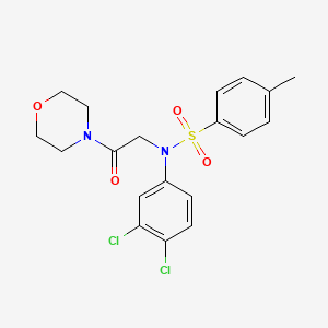 molecular formula C19H20Cl2N2O4S B3609490 N-(3,4-dichlorophenyl)-4-methyl-N-(2-morpholin-4-yl-2-oxoethyl)benzenesulfonamide 