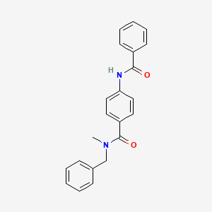 molecular formula C22H20N2O2 B3609512 4-(Benzoylamino)-N~1~-benzyl-N~1~-methylbenzamide 