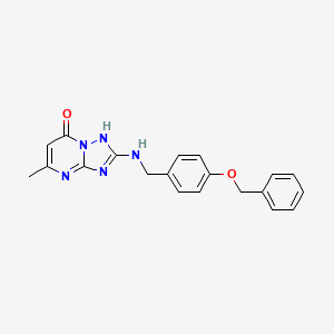 molecular formula C20H19N5O2 B3609517 2-{[4-(benzyloxy)benzyl]amino}-5-methyl[1,2,4]triazolo[1,5-a]pyrimidin-7(4H)-one 