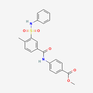 molecular formula C22H20N2O5S B3609553 methyl 4-{[3-(anilinosulfonyl)-4-methylbenzoyl]amino}benzoate 
