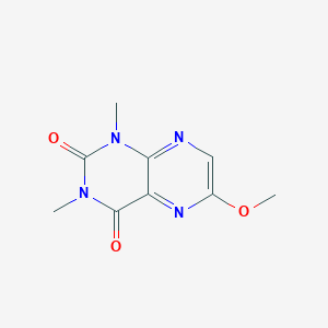 molecular formula C9H10N4O3 B3609599 6-METHOXY-1,3-DIMETHYL-1,2,3,4-TETRAHYDROPTERIDINE-2,4-DIONE 