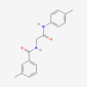 molecular formula C17H18N2O2 B3609656 3-methyl-N-{2-[(4-methylphenyl)amino]-2-oxoethyl}benzamide 