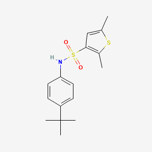 molecular formula C16H21NO2S2 B3609701 N-(4-tert-butylphenyl)-2,5-dimethylthiophene-3-sulfonamide 