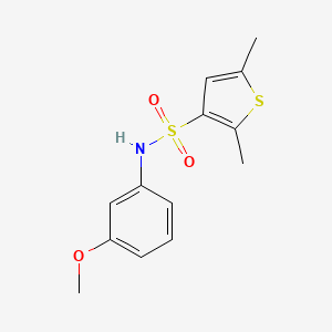 molecular formula C13H15NO3S2 B3609719 N-(3-methoxyphenyl)-2,5-dimethylthiophene-3-sulfonamide 
