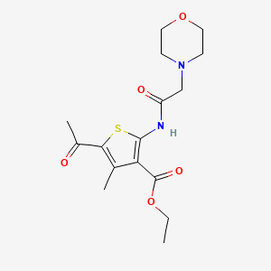molecular formula C16H22N2O5S B3609723 ethyl 5-acetyl-4-methyl-2-[2-(morpholin-4-yl)acetamido]thiophene-3-carboxylate 